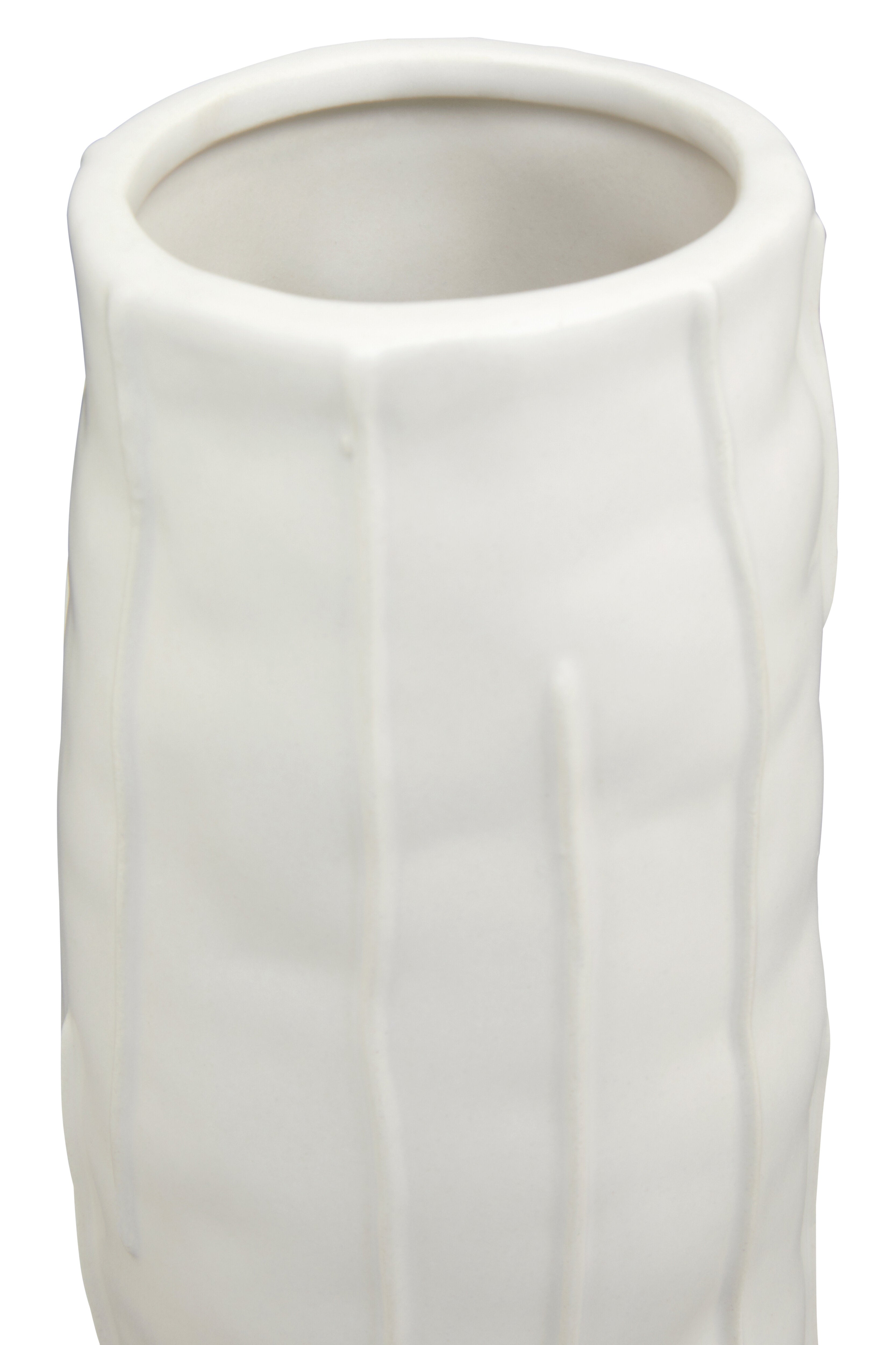 Allori Textured White Ceramic Vase Large